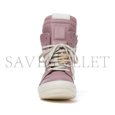 RICK OWENS GEOBASKET HIGH-TOP LEATHER SNEAKERS 289460 RICK OWENS GEOBASKET HIGH-TOP LEATHER SNEAKERS 289460